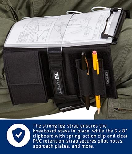 FlyBoys Reversible Kneeboard - Clipboard & Pen Holder - Reconfigurable