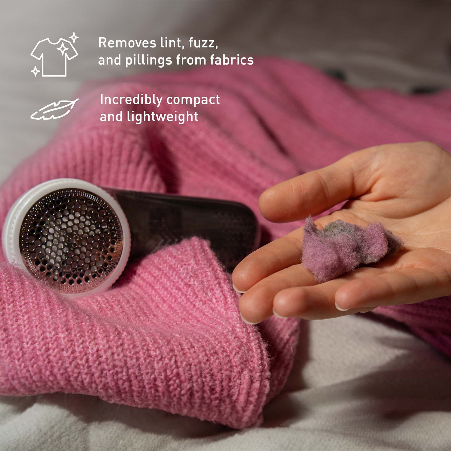 Travel-Ready Fabric Care Trio – Steamer, Mini Iron, & Lint Remover-3