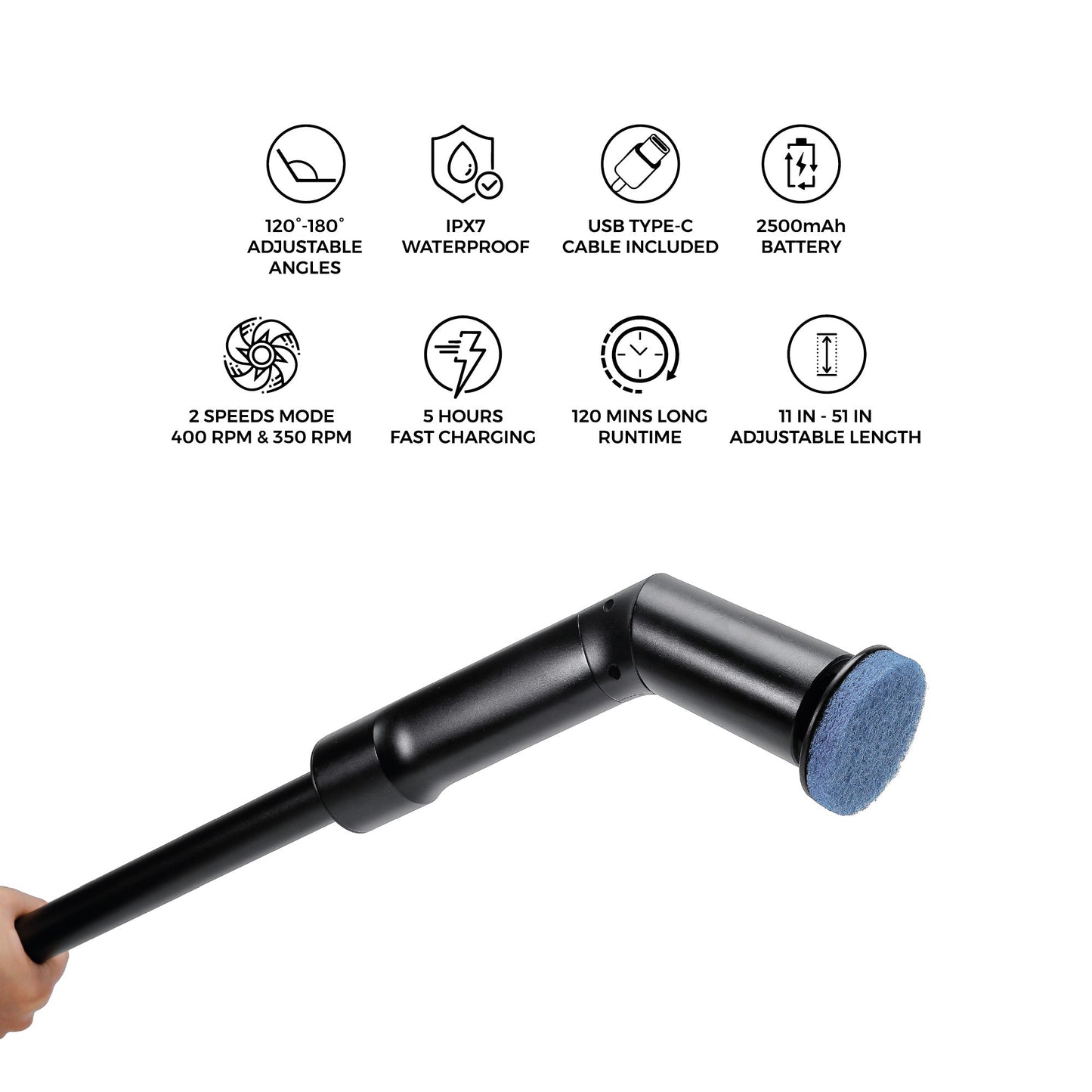 Rechargeable Electric Scalable Scrubber Brush – Reach New Heights in Cleaning-2