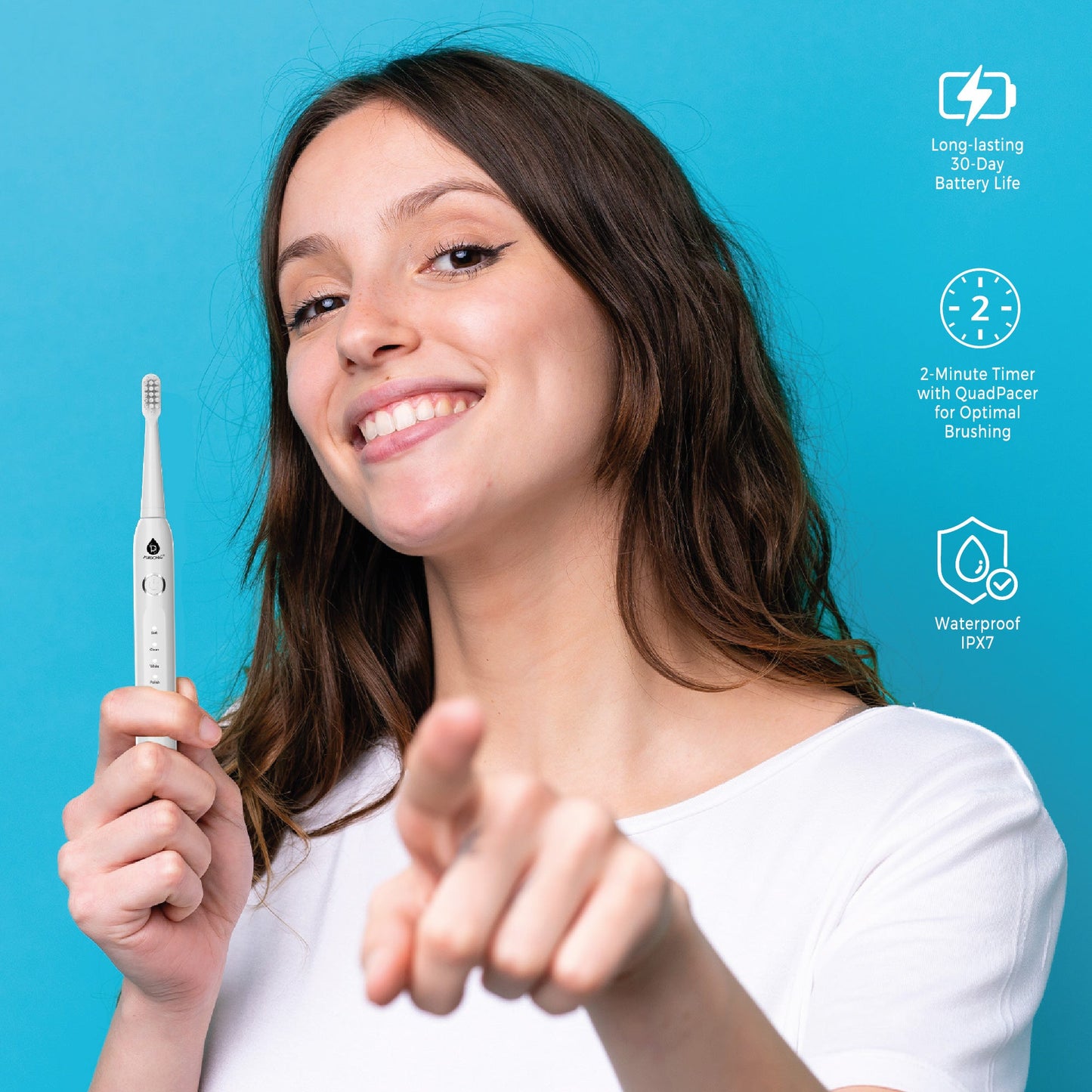 Pursonic Complete Oral Care Bundle – USB Rechargeable Sonic Toothbrush, Water Flosser & UV Toothbrush Sanitizer-3