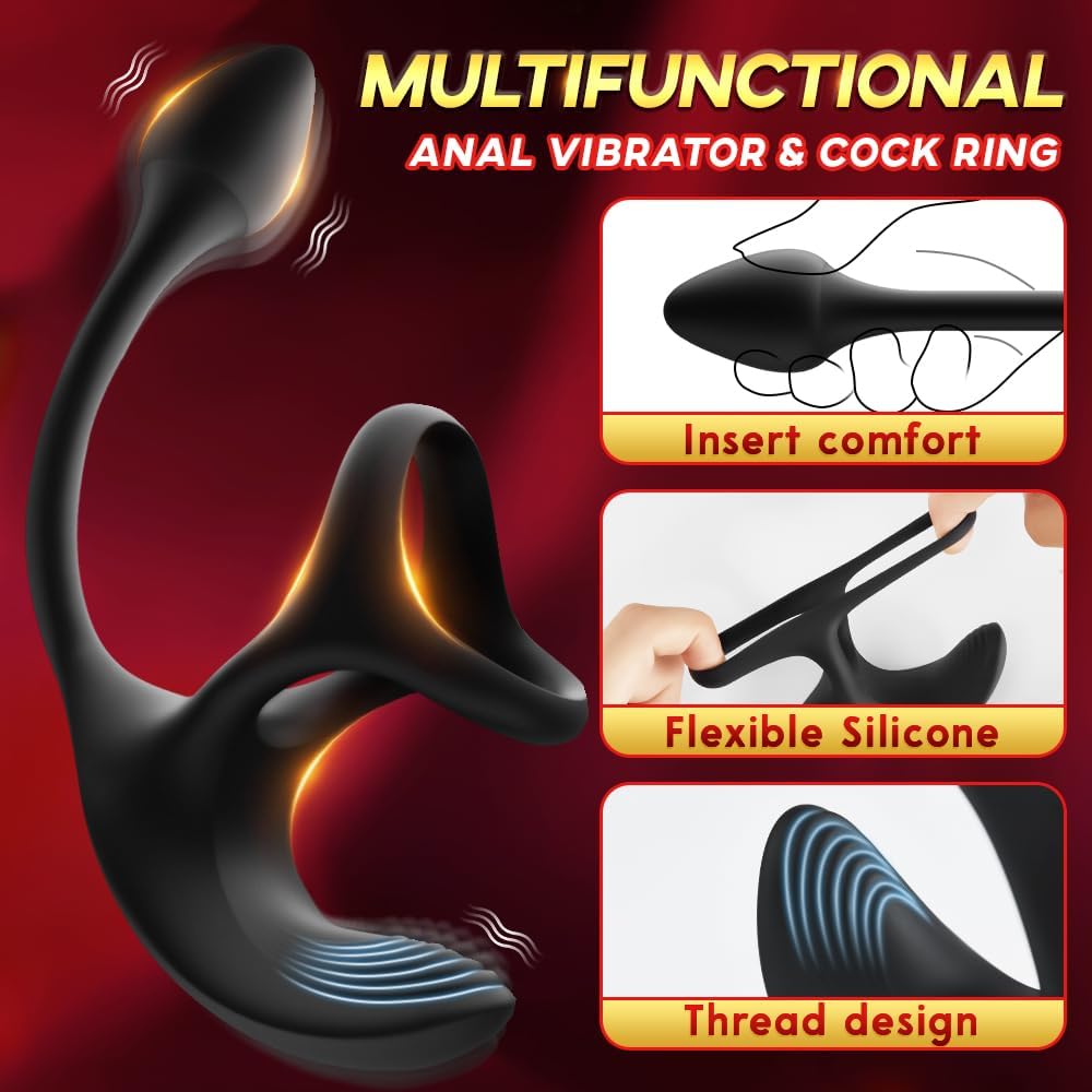 VeloPlug Triple Pleasure Male Vibrator Sleeve-2