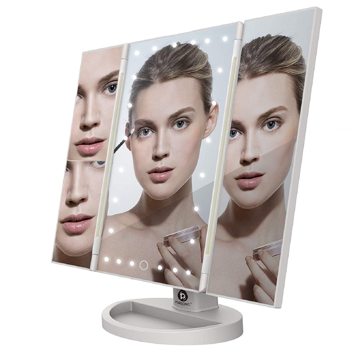 Tri-Fold Vanity Makeup Mirror-1
