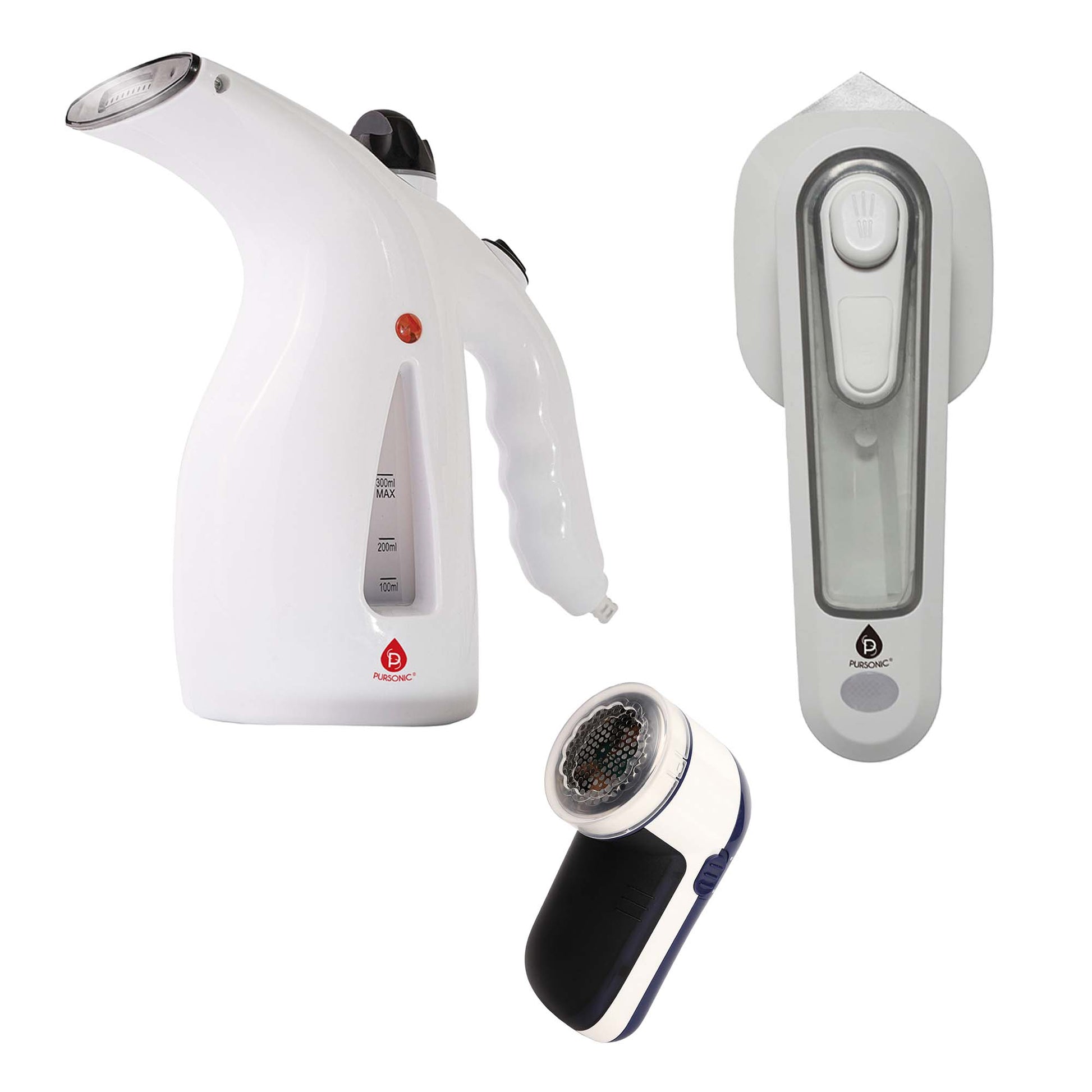 Travel-Ready Fabric Care Trio – Steamer, Mini Iron, & Lint Remover-0