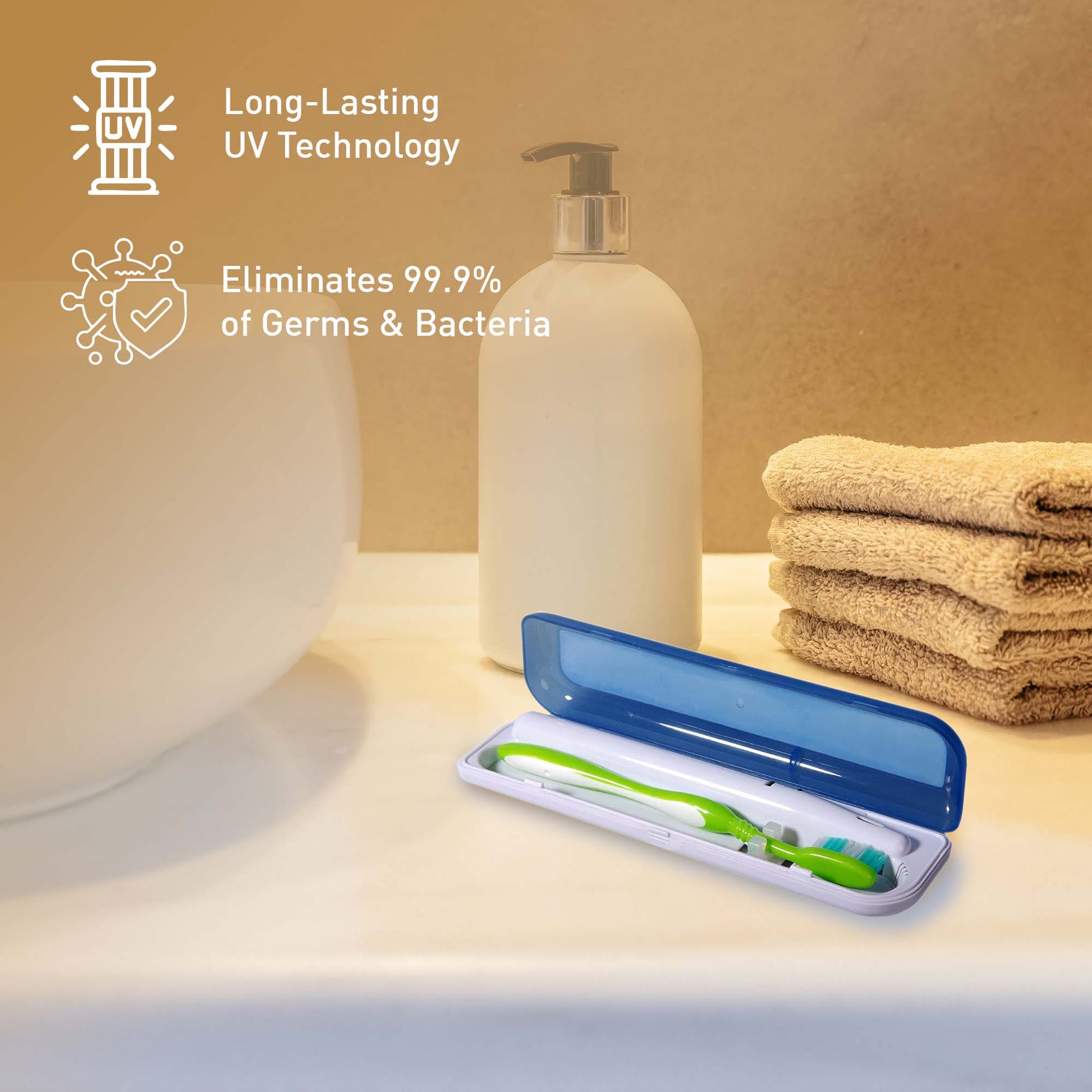 Family Dental Care Bundle: Pursonic RET200 Oscillating Electric Rechargeable Toothbrush, Eco-Friendly Cedarwood Toothbrushes (6 Pack), Portable UV Toothbrush Sanitizer-3