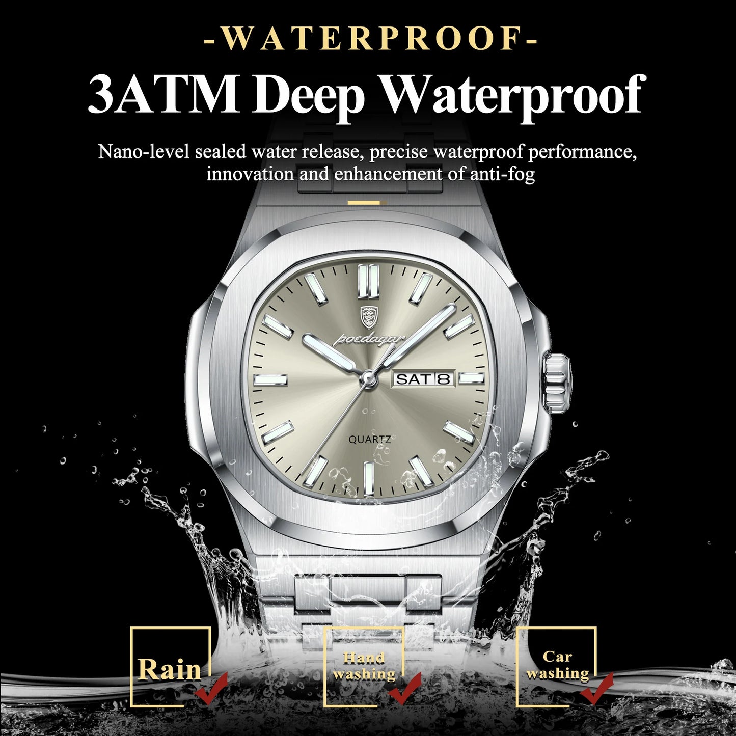 Men’s Luxury Square Watch-1