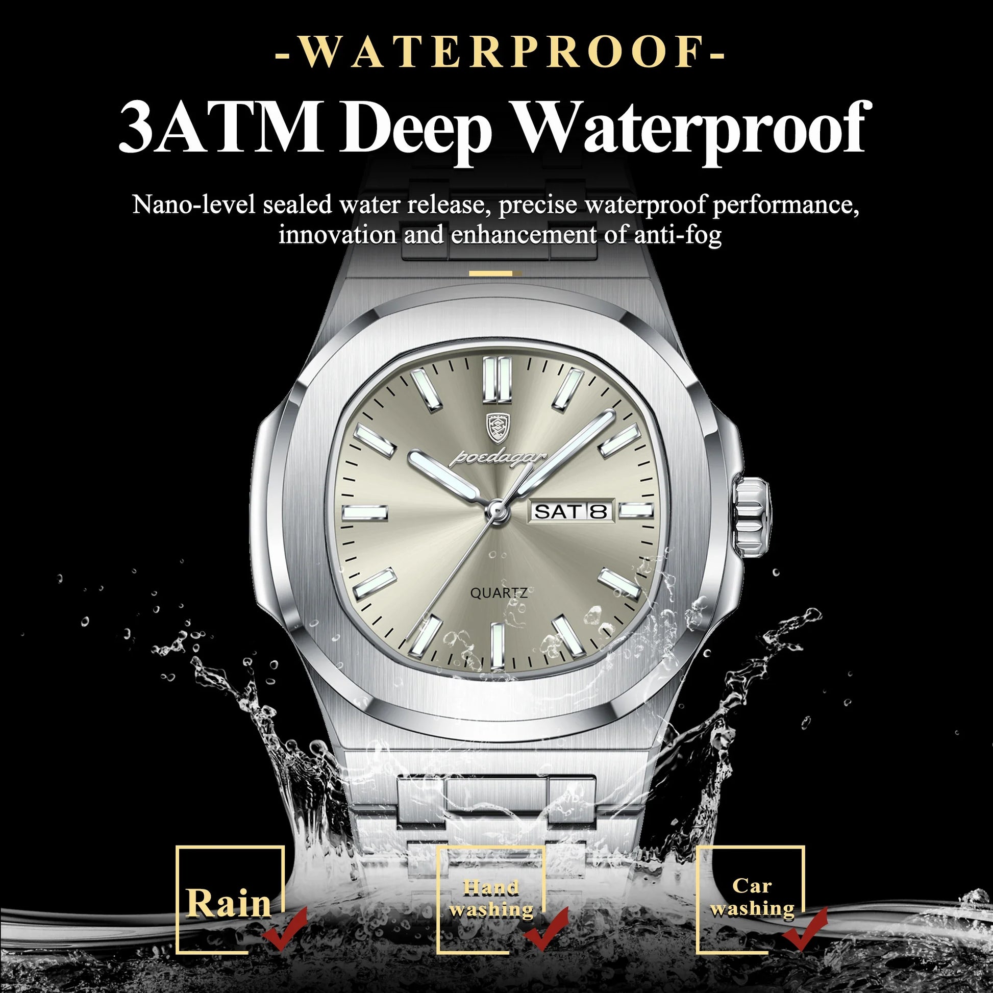 Men’s Luxury Square Watch-1